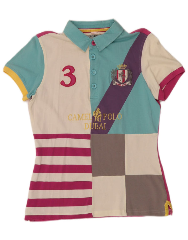 TOM JOULE Tricou polo Dubai Graphic Rugby pentru femei UK 16 mare, multicolor