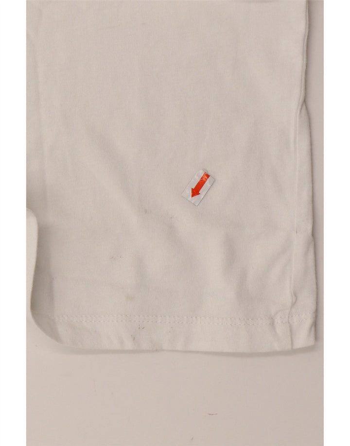 ARENA Mens Graphic T-Shirt Top Medium White Colourblock Cotton