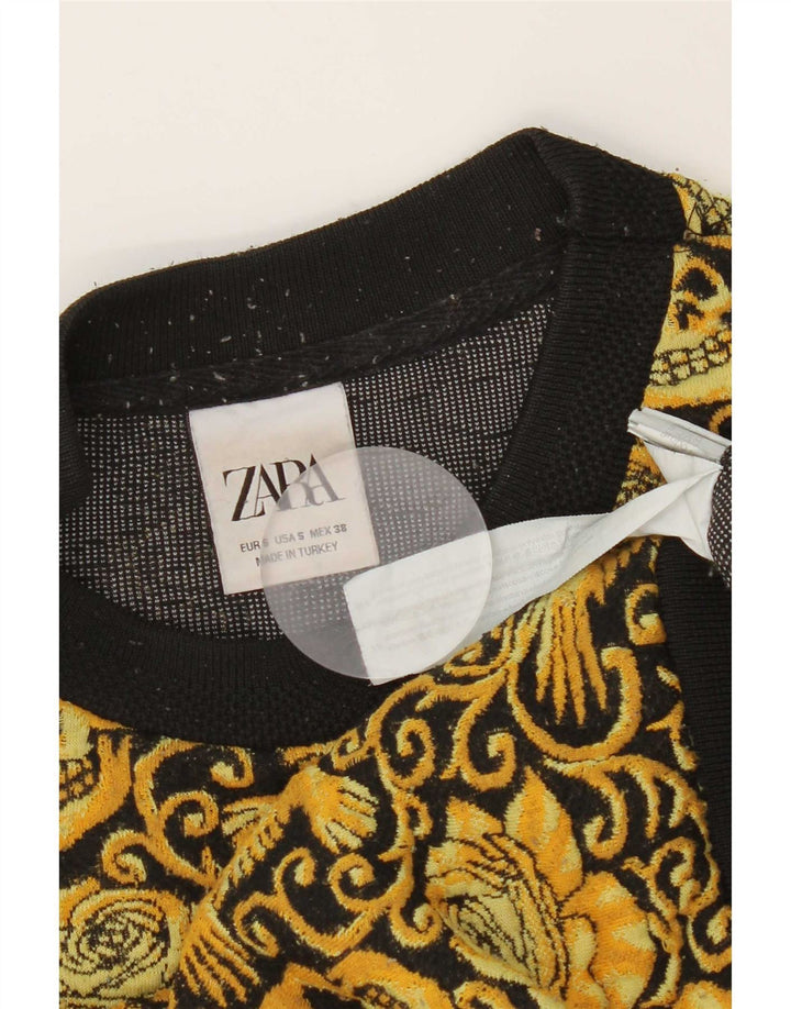 Pulover pentru bărbați Zara Pulover Mic Negru Floral Poliester