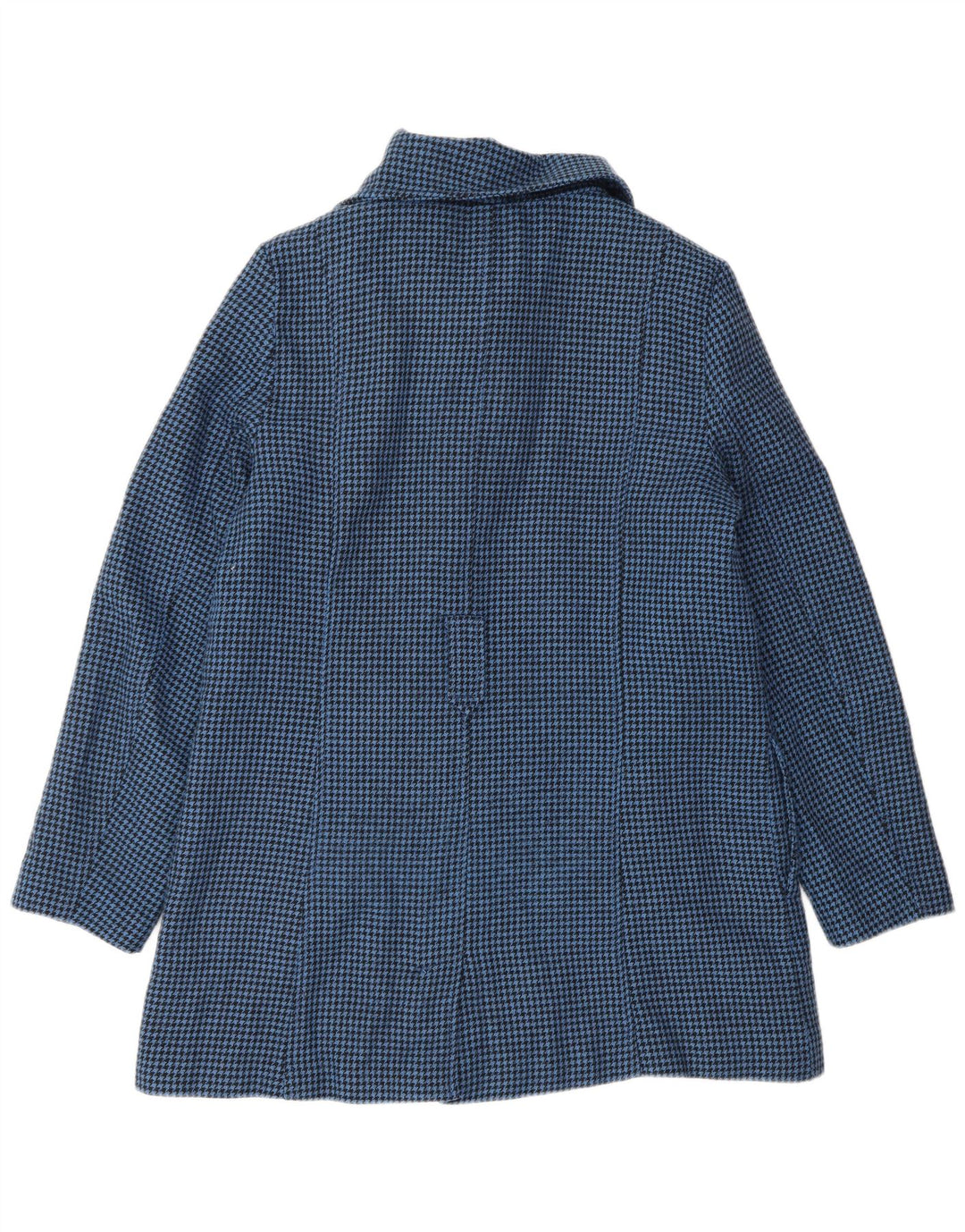 Palton dublu pentru femei LEVI'S UK 16 Lână mare albastru Houndstooth
