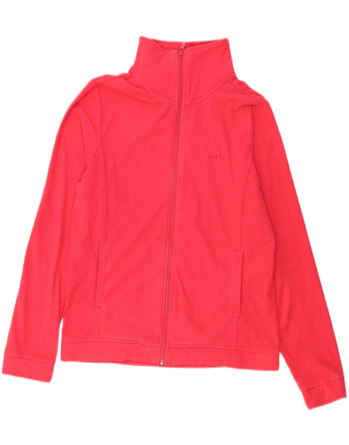 Jachetă fleece pentru femei Adidas UK 16, mare, roșu, poliester