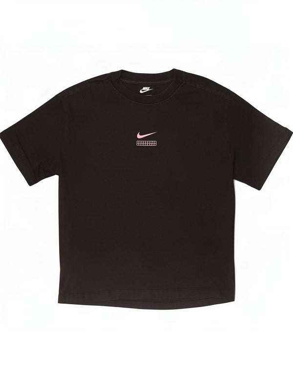 Tricou grafic supradimensionat Nike pentru femei Top UK 10 Small Black Bumbac