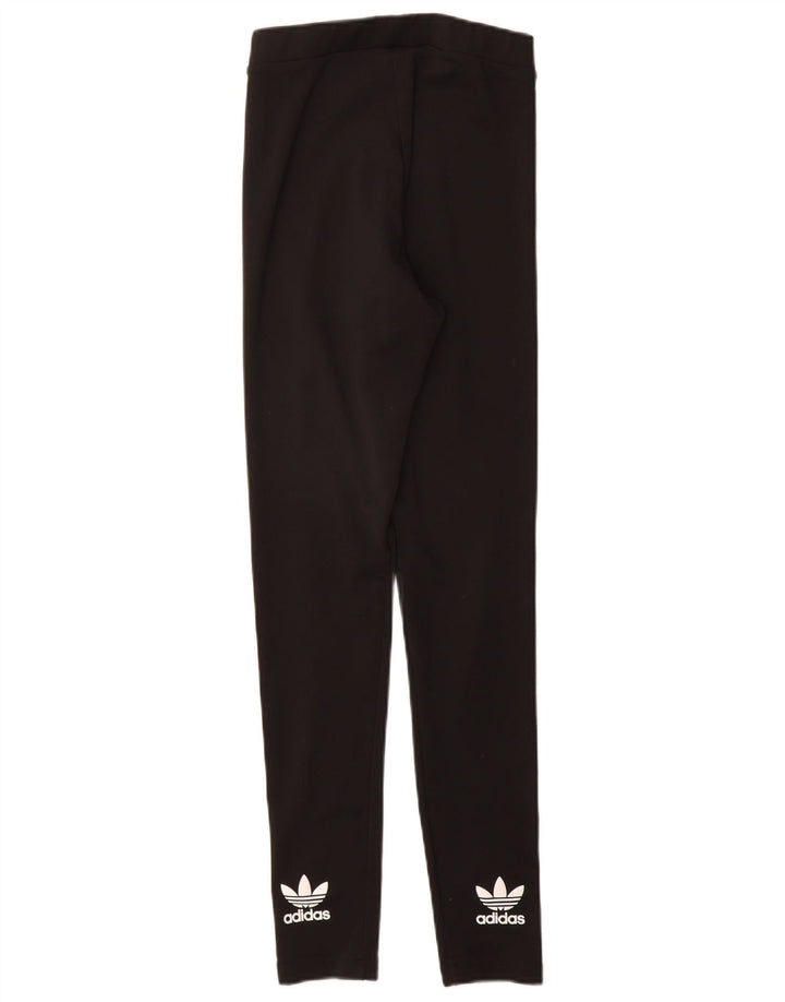 Leggings grafic Adidas pentru femei UK 8 Small Black
