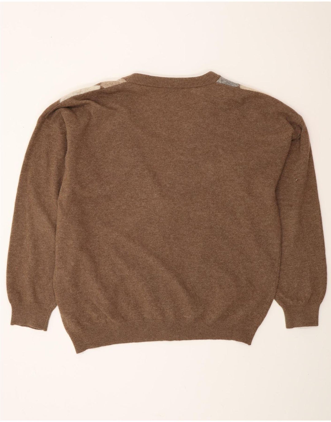 Pulover cardigan pentru bărbați MONELLO IT 52 Maro mare Argyle/Lână diamant