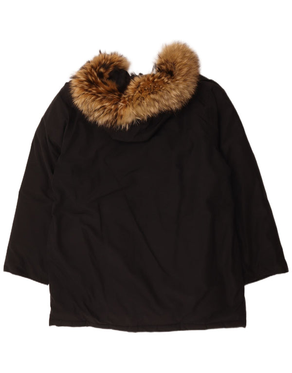 Palton căptușit cu glugă pentru bărbați Rifle UK 42 XL bumbac negru