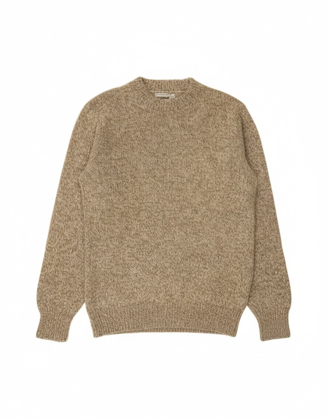 CAMPUS Mens Crew Neck Jumper Sweater XL Beige Flecked Wool