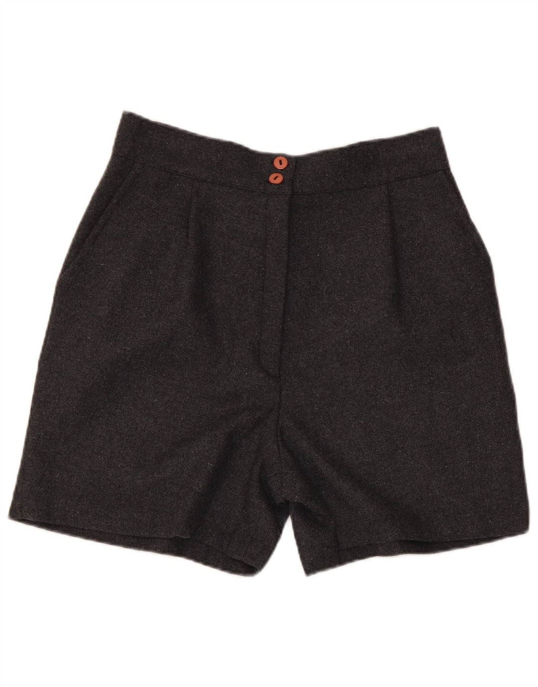 Pantaloni scurți casual vintage pentru femei, mari W30, poliester gri