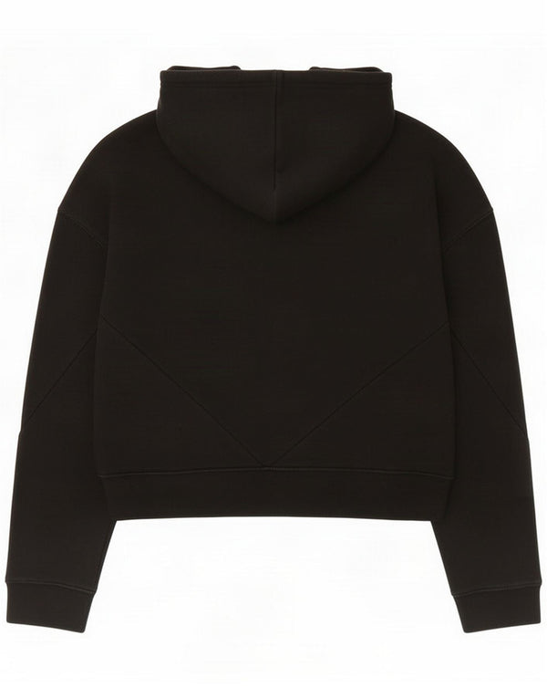 Adidas pentru femei Crop Graphic Hoodie Pulover UK 14 Large Black