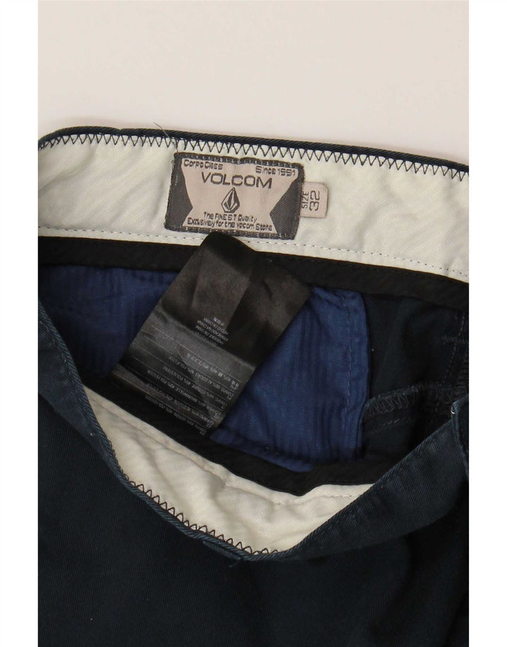 Pantaloni scurți chino pentru bărbați Volcom W32, bumbac, albastru bleumarin mediu