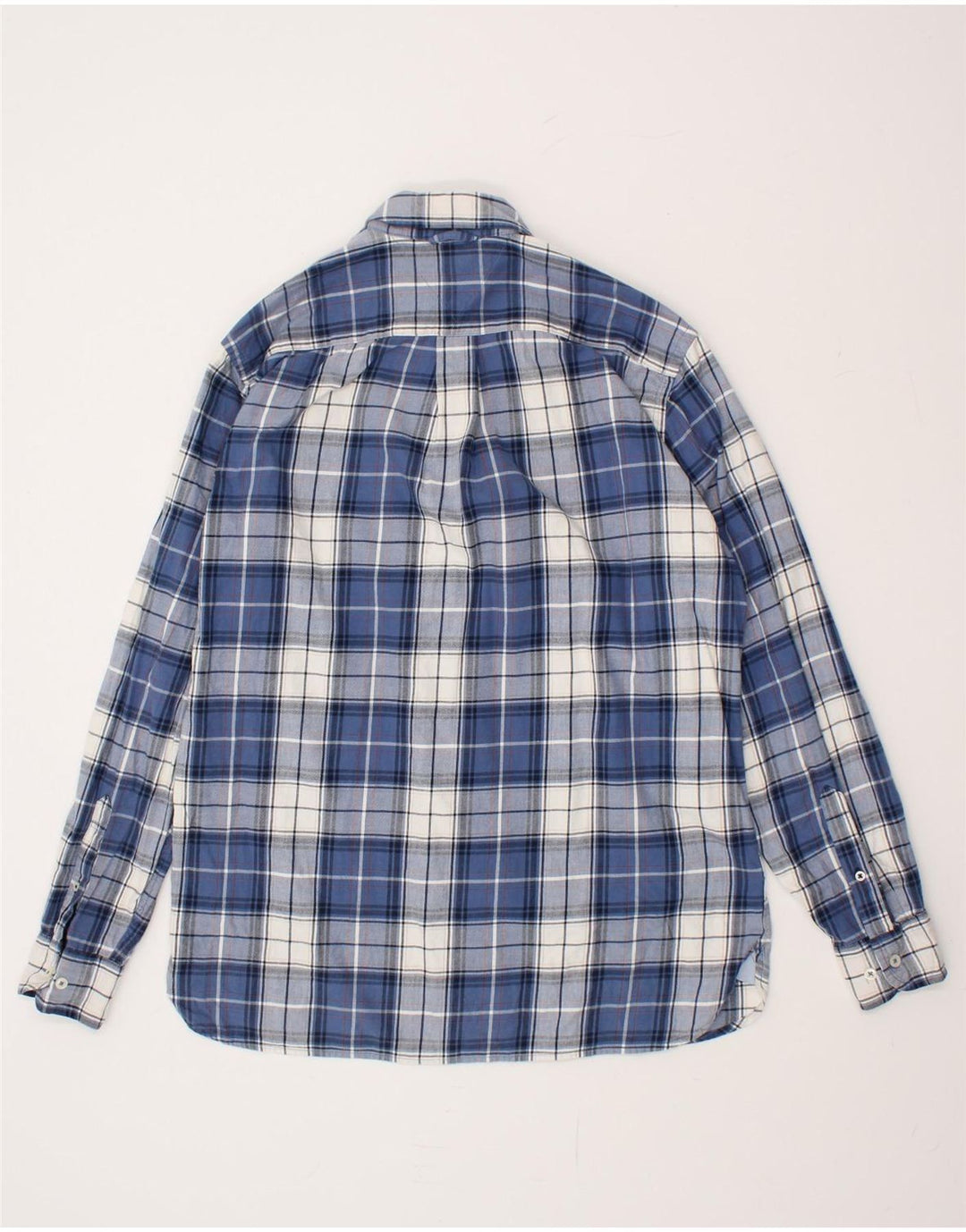 TOMMY HILFIGER Mens Shirt Large Blue Check Cotton Vintage Tommy Hilfiger and Second-Hand Tommy Hilfiger from Messina Hembry 