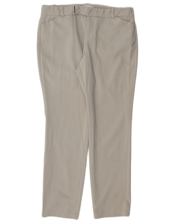 Pantaloni casual drepti pentru femei Calvin Klein US 6 Small W30 L26 bumbac gri