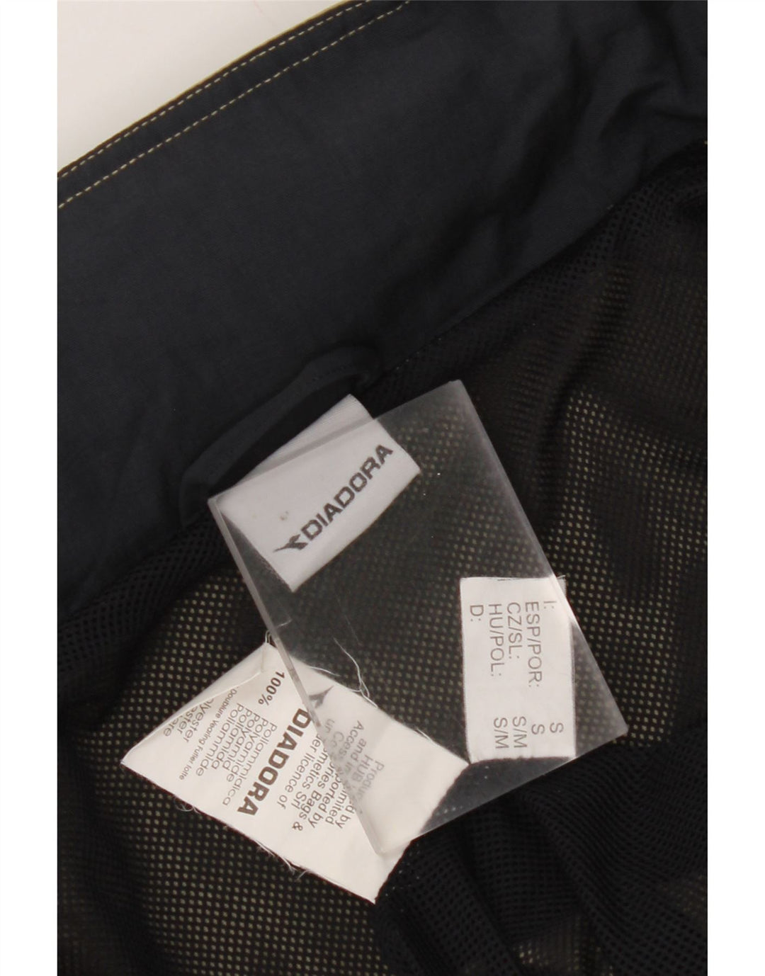 DIADORA Jachetă de ploaie cu glugă pentru bărbați, cu tăietură largi, UK 36 Poliamidă kaki mică