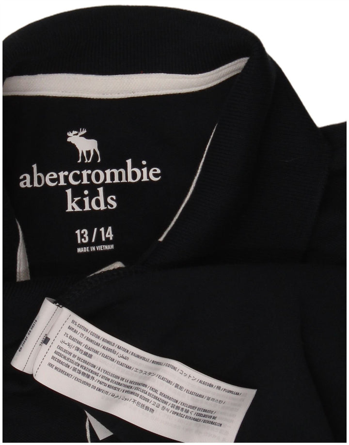 ABERCROMBIE & FITCH Tricou polo băieți 13-14 ani bumbac bleumarin