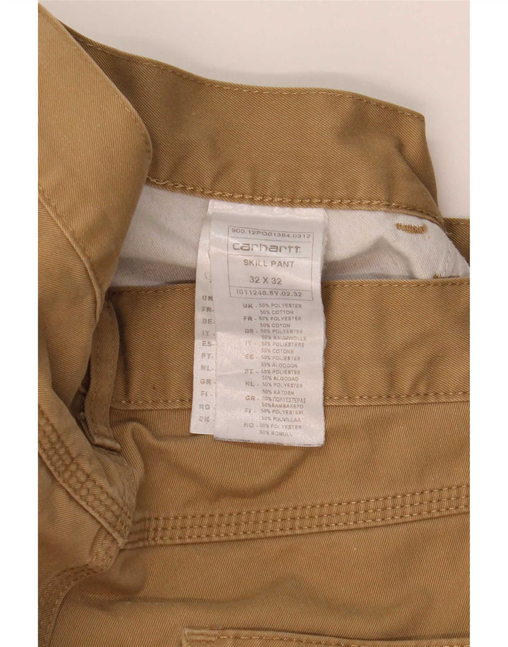 Pantaloni casual drepti pentru bărbați Carhartt W32 L32 poliester maro