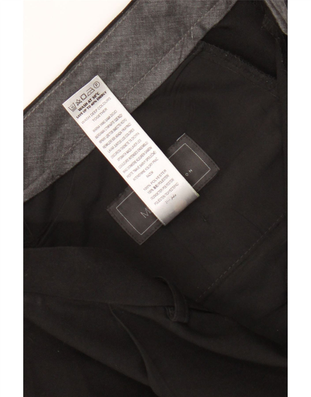 Pantaloni de costum pentru bărbați Marks & Spencer L36 L31 Poliester negru