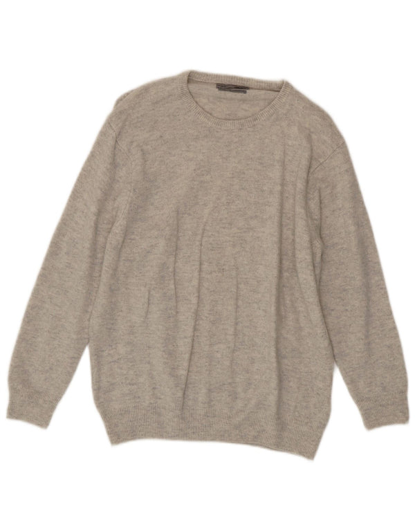 Pulover pentru femei Marks & Spencer, cu gât de barcă, UK 18 XL, lână cu pete gri