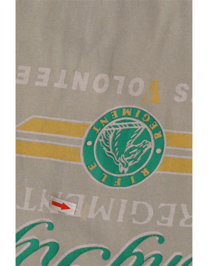 RIFLE Hanorac grafic pentru bărbați Pulover mare bumbac gri