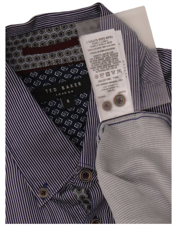 Cămașă pentru bărbați Ted Baker, mărimea 4, mare, albastru, bumbac cu dungi
