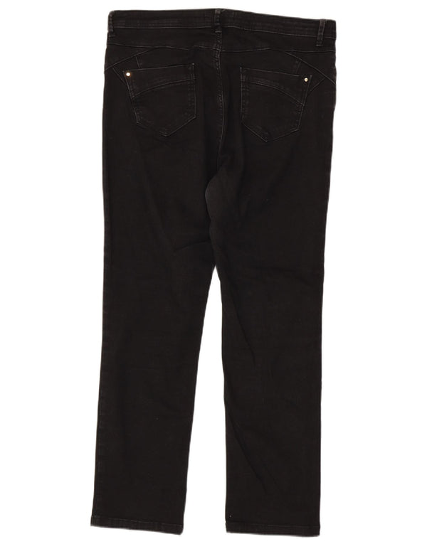 Marks & Spencer Blugi drepți scurti pentru femei UK 14 Large W34 L27 Black