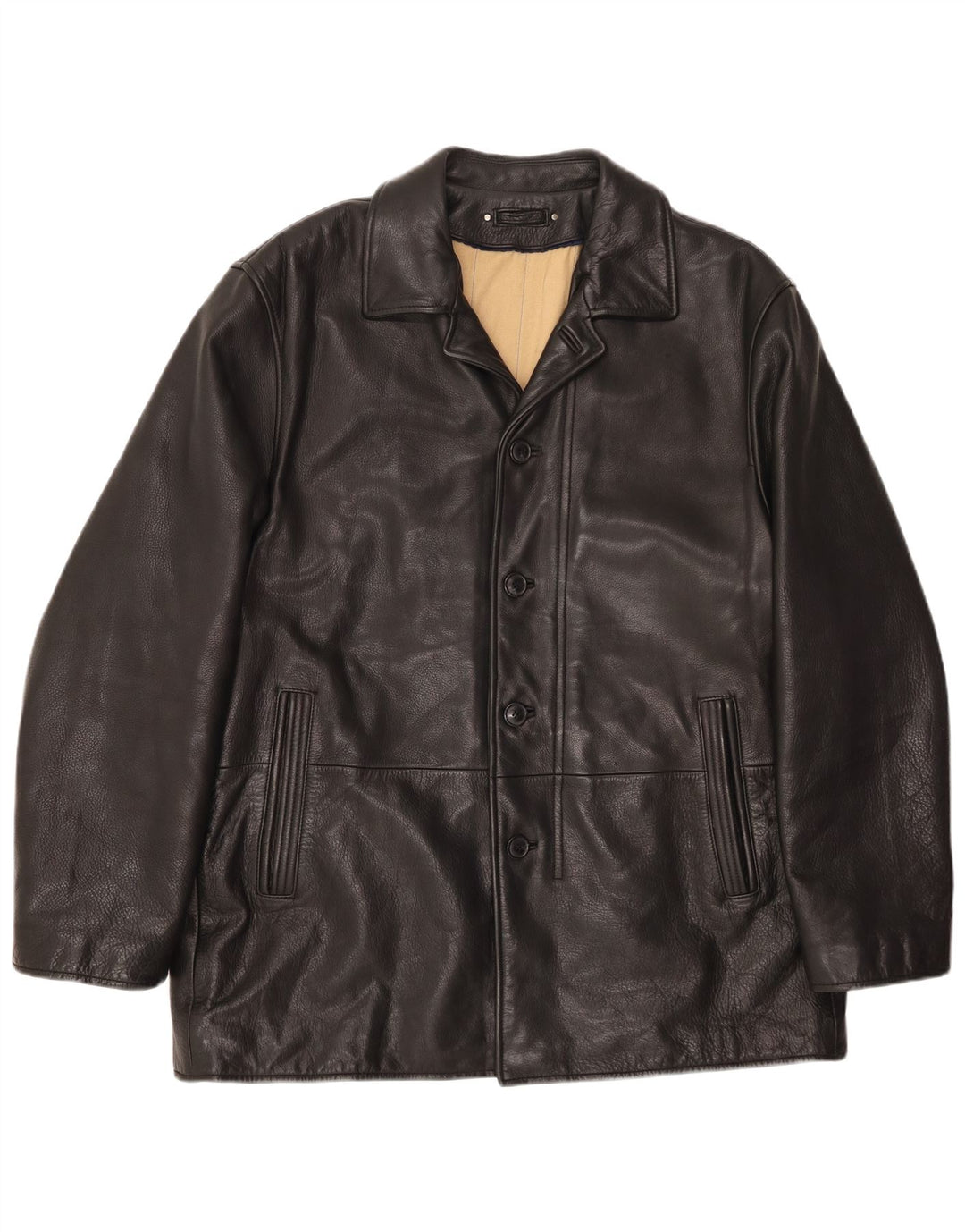 Jachetă de piele pentru bărbați VINTAGE UK 46 3XL Piele neagră