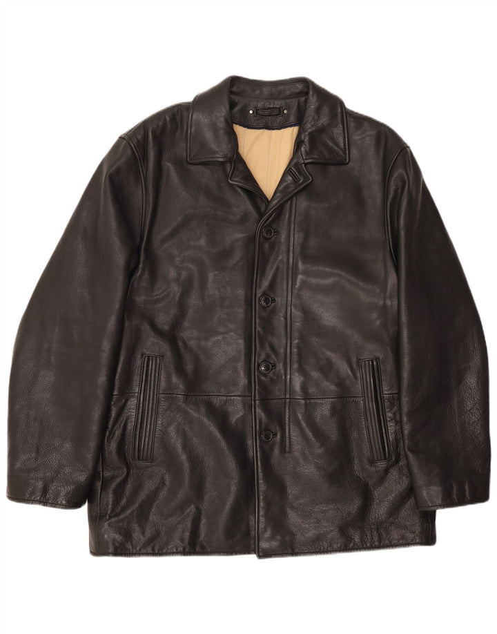 Jachetă de piele pentru bărbați VINTAGE UK 46 3XL Piele neagră