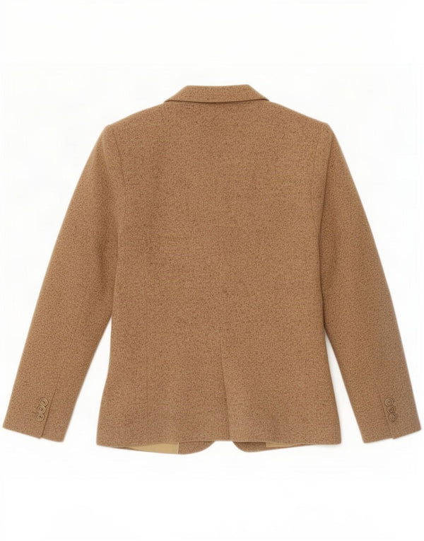 Massimo Dutti Womens 2 Button Blazer Jacket EU 40 Medium Beige Flecked Wool