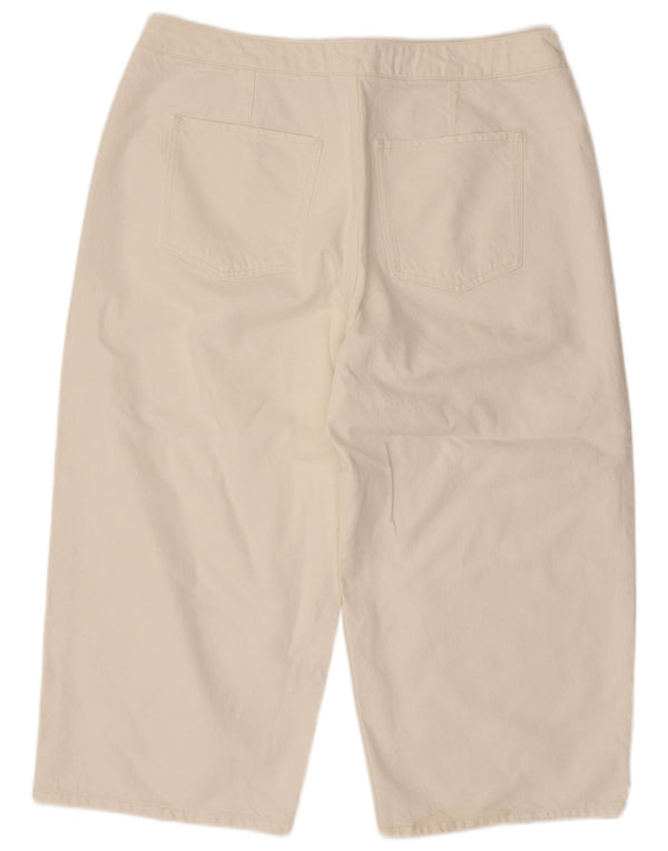 Următorul Blugi Capri cu talie înaltă pentru femei UK 18 XL W38 L22 Bumbac alb