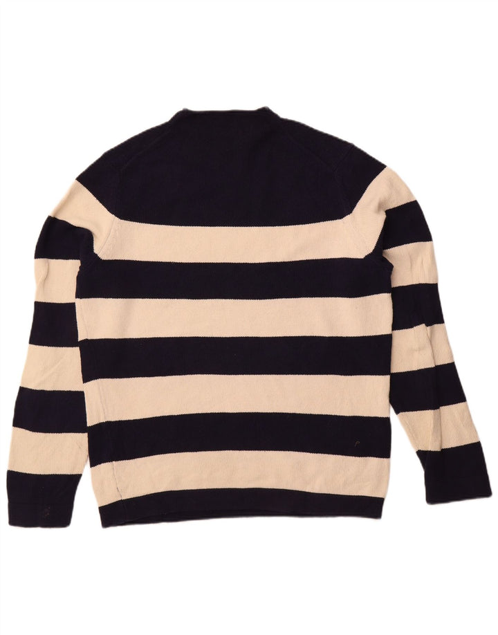 Massimo Dutti Pulover pentru bărbați cu gât țestoasă din bumbac mare, albastru bleumarin