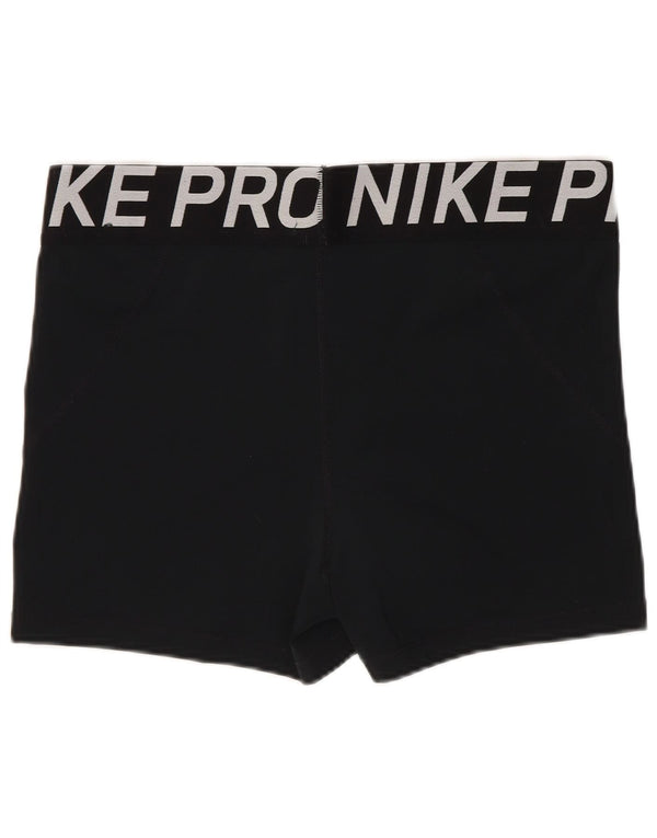 Pantaloni scurți sport grafic Nike pentru femei UK 18 XL W30 Poliester negru