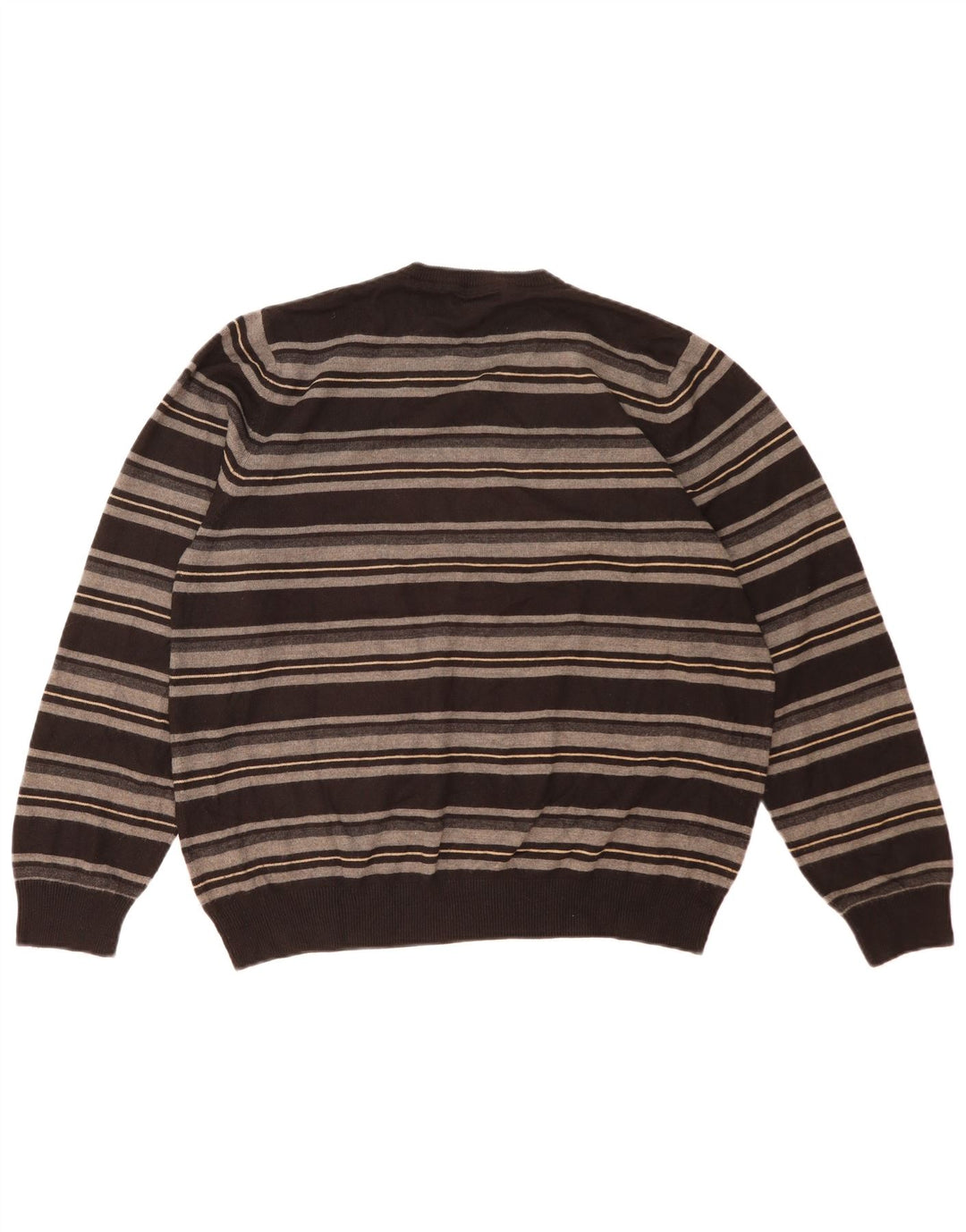 Pulover cu decolteu în V cu autograf pentru bărbați Marks & Spencer, XL, cu dungi negre