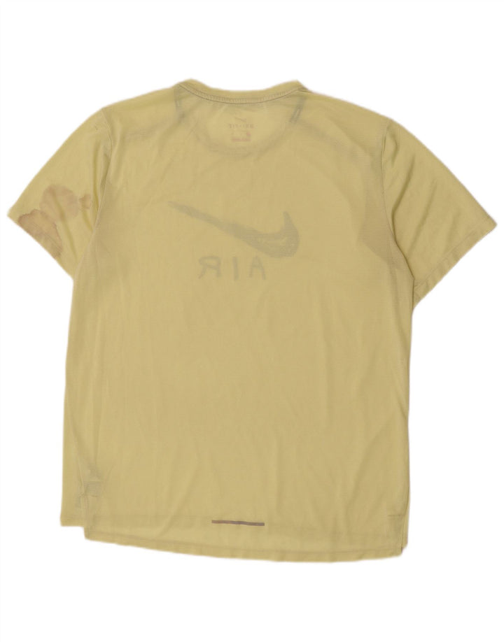 Tricou grafic Nike Dri Fit pentru bărbați Top mare din poliester galben