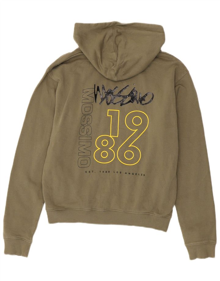 Pulover cu glugă cu grafic Mossimo pentru femei US 12 mare bumbac kaki