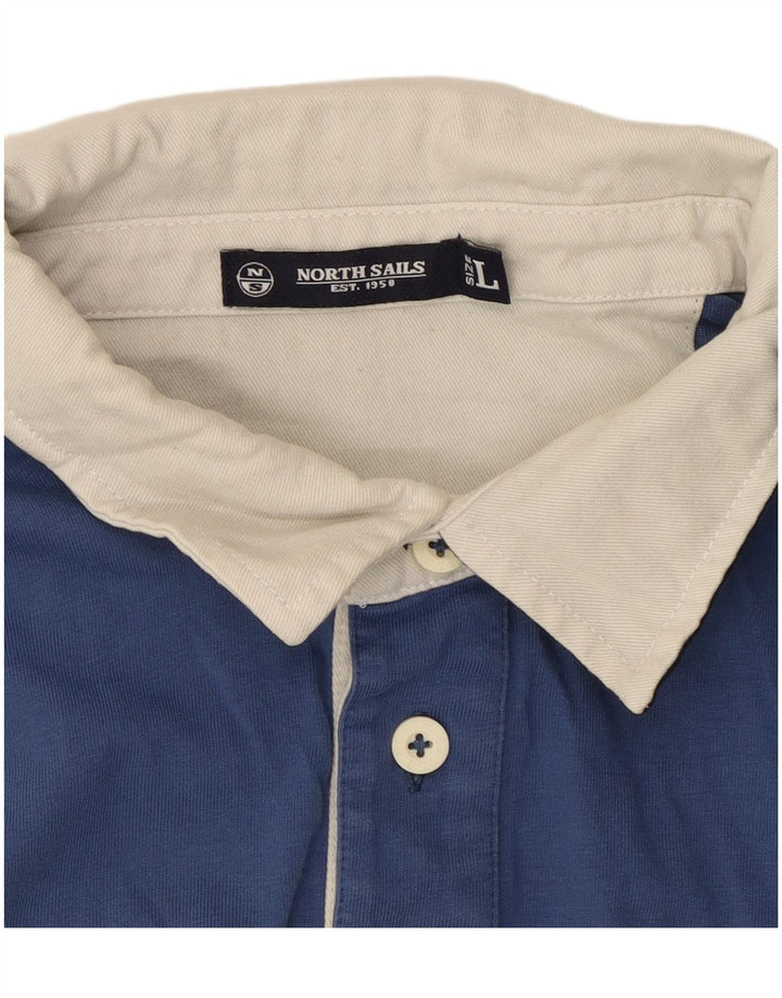 Tricou polo pentru bărbați North Sails, mare, albastru, bumbac color bloc