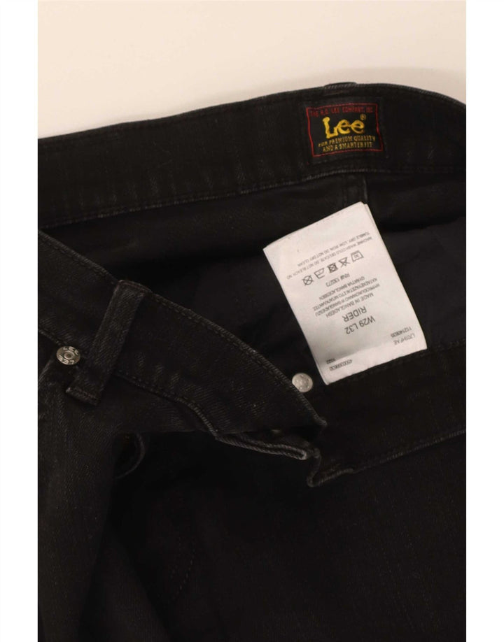 Blugi cropped Lee Rider pentru bărbați W29 L25 bumbac negru