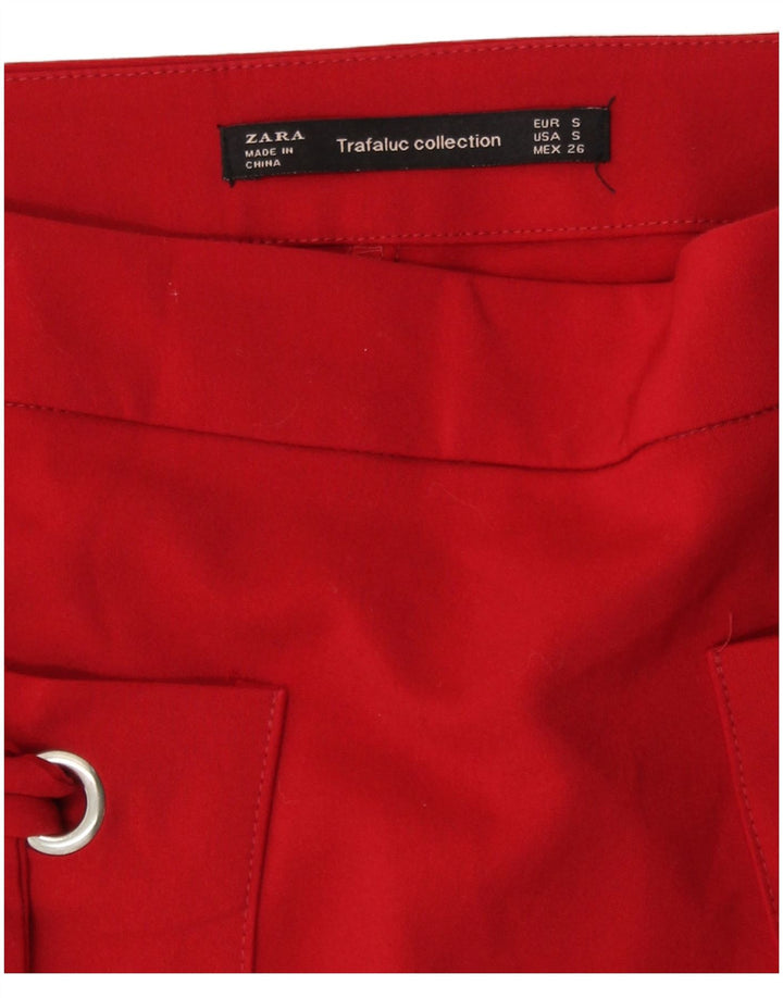 Fusta pentru femeie Zara UK 8 Small Red Bumbac