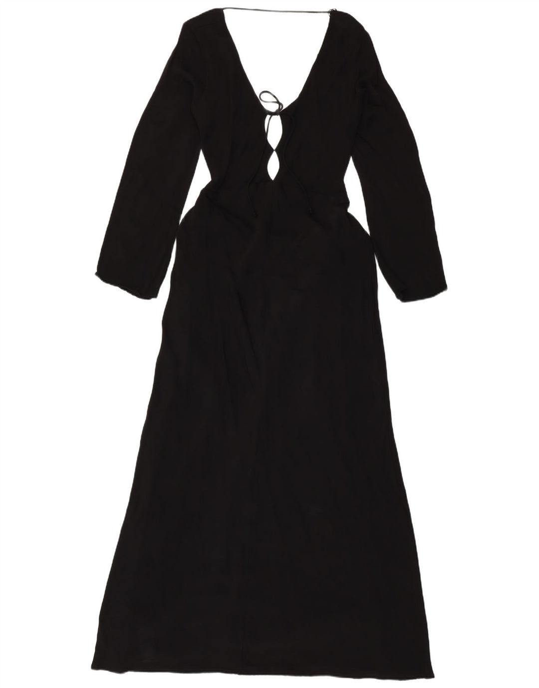 Rochie maxi cu mânecă lungă pentru femei ZARA UK 18 XL, viscoză neagră