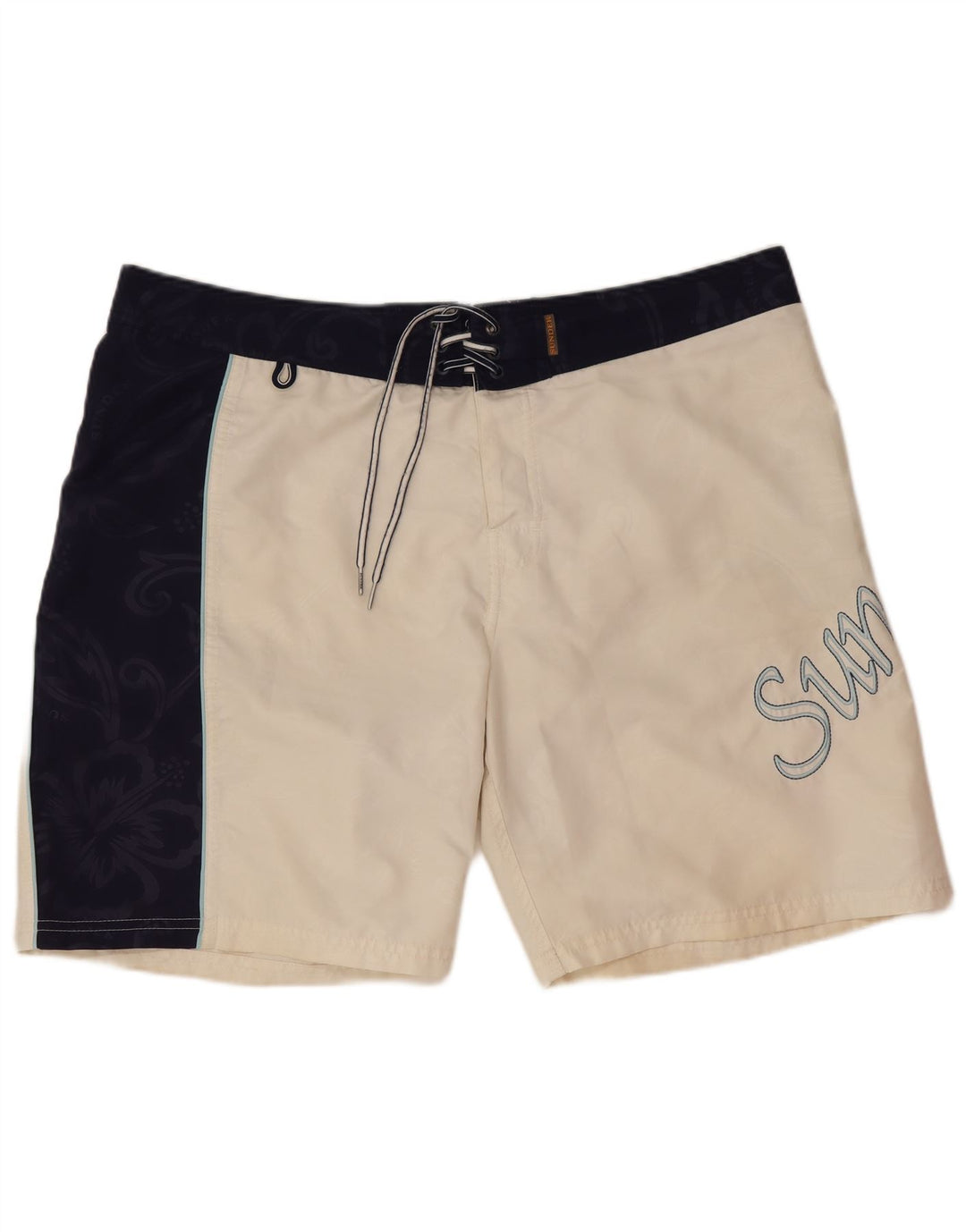 Sundek Pantaloni scurți de înot obișnuiți pentru bărbați, albi, mari, blocuri de culoare