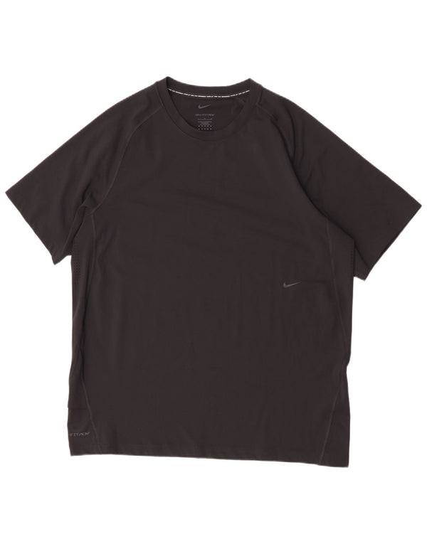 Tricou Nike Dri Fit pentru bărbați Top mare din poliester negru