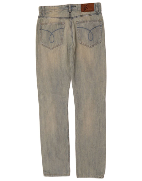 Blugi drepti pentru femei Calvin Klein W29 L32 Bumbac albastru