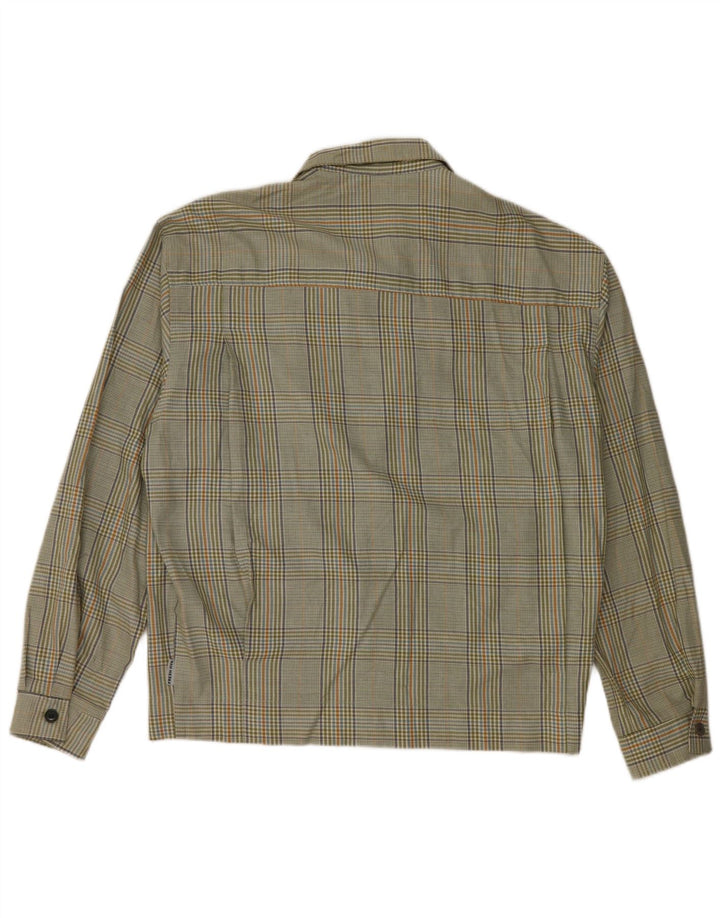 Fresh Jive Bomber Jacket pentru bărbați UK 40 Large Green Check Bumbac
