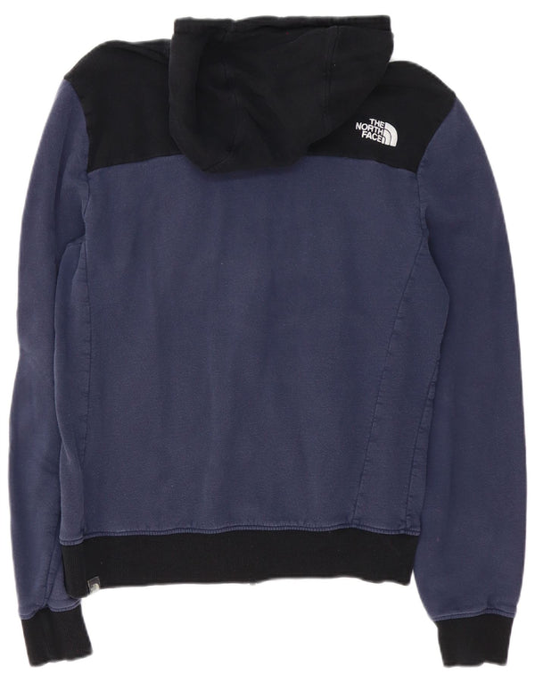 Pulover The North Face pentru bărbați, cu fermoar, din bumbac colorblock, albastru bleumarin