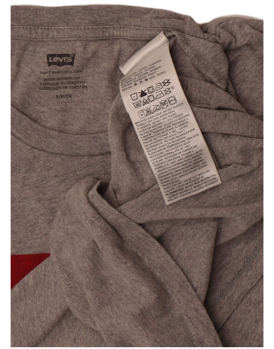 Tricou grafic pentru bărbați Levi's Top mic, gri, bumbac