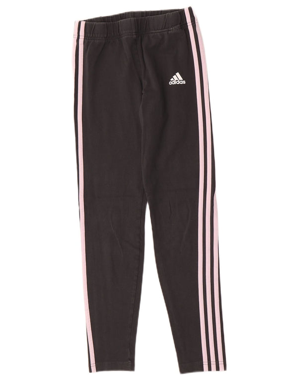 Leggings pentru fete Adidas 14-15 ani bumbac gri