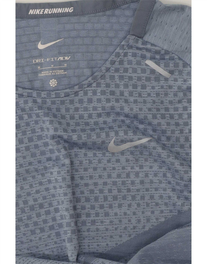 Tricou Nike Dri Fit pentru femei Top UK 14 Medium Blue Geometric Poliester