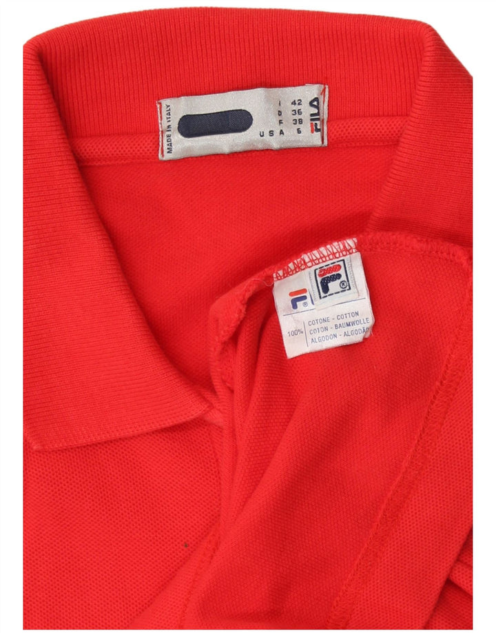 Tricou polo fără mâneci pentru femei Fila IT 42 bumbac roșu mediu