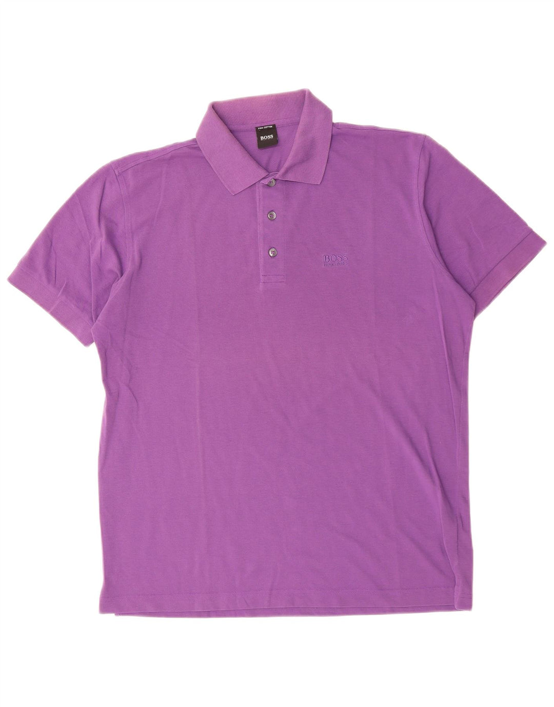 Tricou polo HUGO BOSS pentru bărbați din bumbac violet mediu