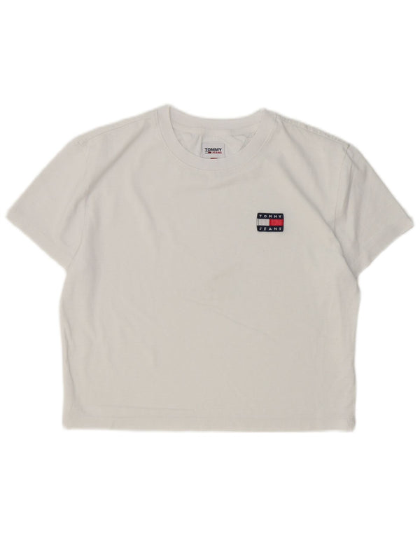 Tricou Crop pentru femei Tommy Hilfiger Top UK 10 Small White