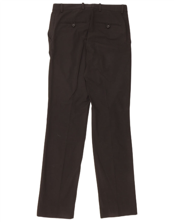 Pantaloni de costum drepți pentru bărbați Zara EU 38 Mici L30 L35 Poliester negru