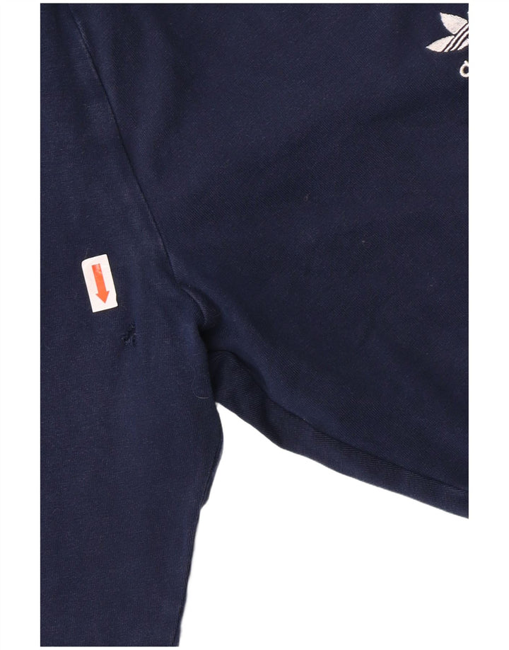 Leggings pentru femei Adidas UK 12 Medium Bluemarin Bumbac