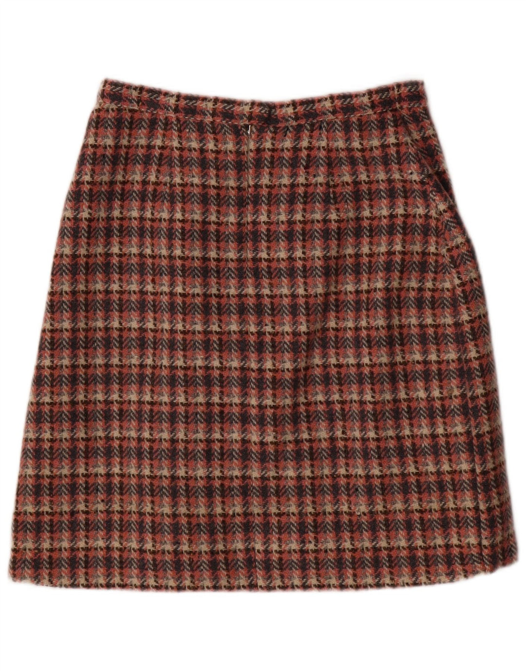 Fusta de damă vintage în formă de A EU 38 Medium W28 Pink Houndstooth